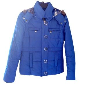 DOLLHOUSE BLUE WINTER HOODED JACKET SIZE M